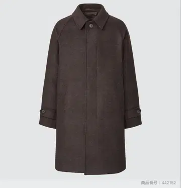 싱글 브레스티드 코트 UNIQLO 다크 브라운