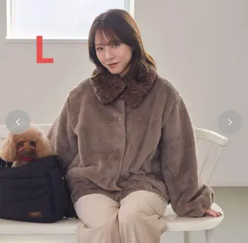 시마무라 tal by yumi 블루종 브라운 L 새상품 보아