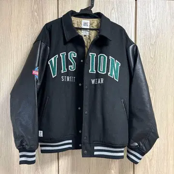 VISION STREET WEAR 바시티 자켓 블랙
