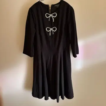 [ 새상품급 ] 케이트 스페이드 뉴욕 펄 리본 A라인 원피스 블랙