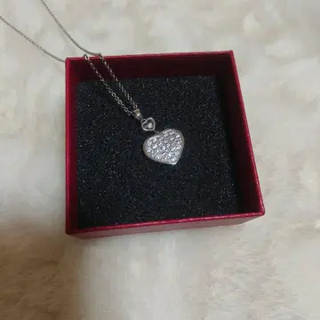 하트 실버 목걸이 해피 다이아