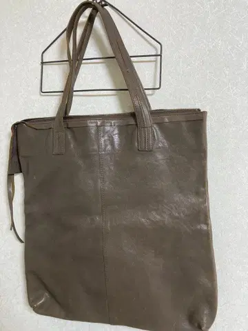 파드칼레 가죽 토트백 브라운