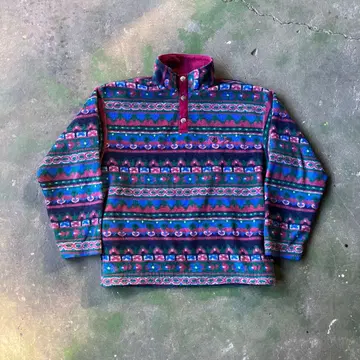 FILA 이탈리아제 플리스 하프 버튼 90s