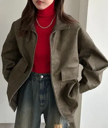 [apres jour mignon] 모듬 포켓 블루종 브라운 계열