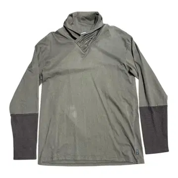 SOU SOU 올리브 그린 L 하이넥 긴팔 티셔츠