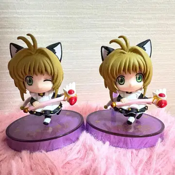 카드캡터 사쿠라 쁘띠캬라 고양이 귀 키노모토 사쿠라 피규어 세트