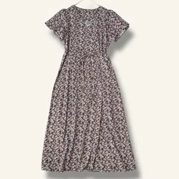 자이로 꽃무늬 카슈쿨 원피스 V넥 어른스러운 핑크 프론트 오픈 L