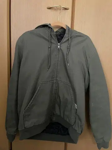 used 지퍼 후드티 카키