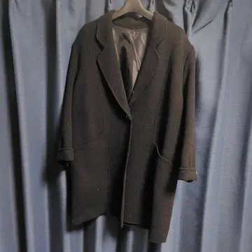 블랙 울 체스터 코트