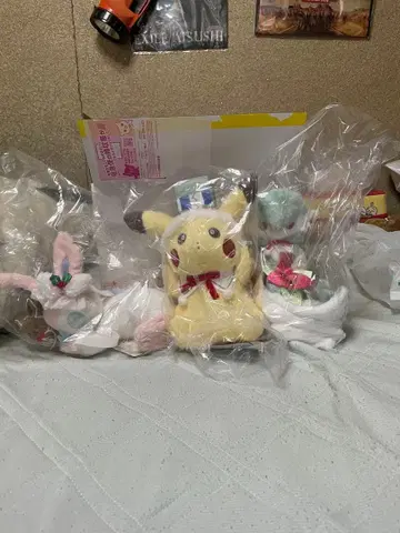 포켓몬 홀리데이 봉제 인형 피카츄 니인피아 서나이트 세트