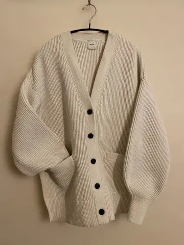 Spick&Span 화이트 리브 오버 가디건 (두꺼운 원단)