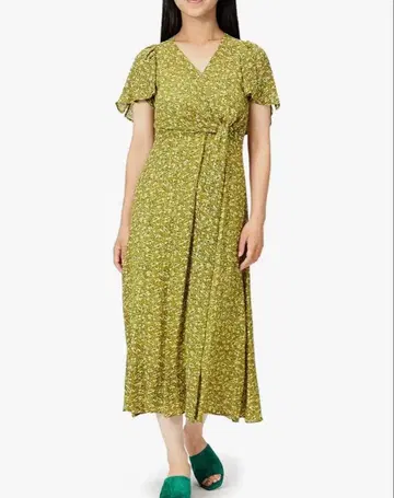 FRAY I.D 플라워 프린트 롱 원피스