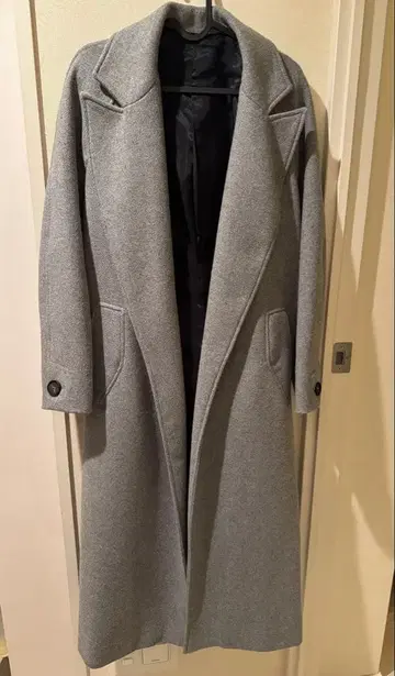 ZARA 그레이 롱 코트 XS 이탈리아제 원단