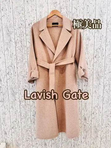 Lavish Gate 와이드 슬리브 리버 코트 밀크티 베이지
