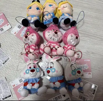 무냐스야 앨리스 화이트 토끼 체셔 고양이 봉제 인형 9개 세트