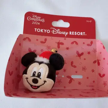 [ 새상품 ] 디즈니 크리스마스 미키 키링 산타 모자