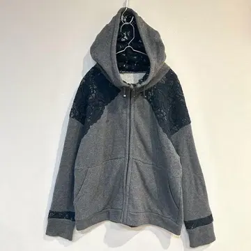 [이비스트] 집업 후드티 레이스 포함 긴팔 라메 혼방 40