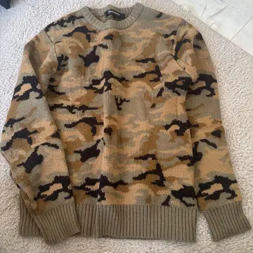 W01 LOCK HEAVEN 카모플라쥬 니트 M
