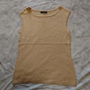 여성용 COMME CA ISM 슬리브리스 니트 L 베이지