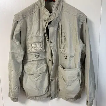 80s 에디 바우어 블랙 택 낚시용 자켓 낚시 밀리터리