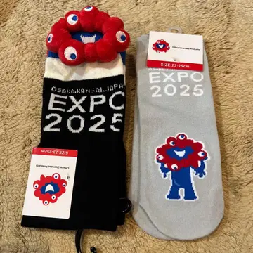 간사이 만박 미야쿠미야쿠 삭스 블랙 & 그레이 2켤레 23-25cm