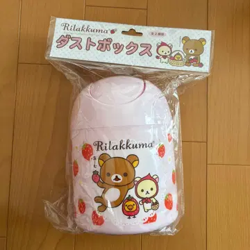 리락쿠마 딸기 무늬 미니 더스트 박스