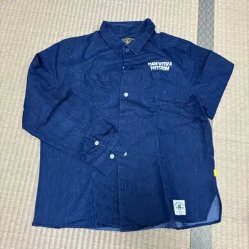 MAN WITH A MISSION 긴팔 셔츠 네이비