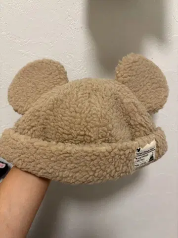 디즈니 공식 미키마우스 귀달린 플리스 모자