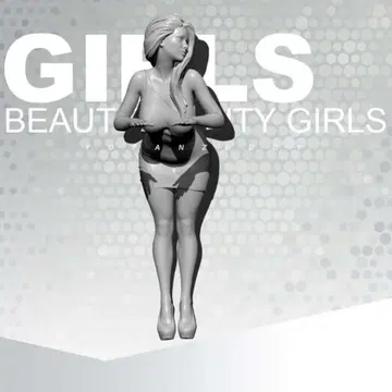 1/24 롱 헤어의 바디 콘셔스 미녀 레진제 피규어 H119