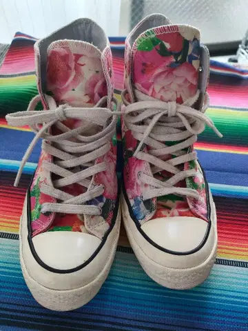 레어 컨버스 척테일러 플라워 무늬 하이컷