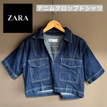 ZARA 데님 크롭 셔츠