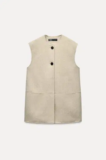 ZARA 롱 소프트 베스트 S