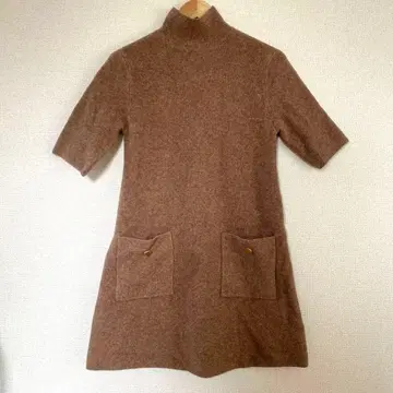ZARA 브라운 니트 하이넥 원피스