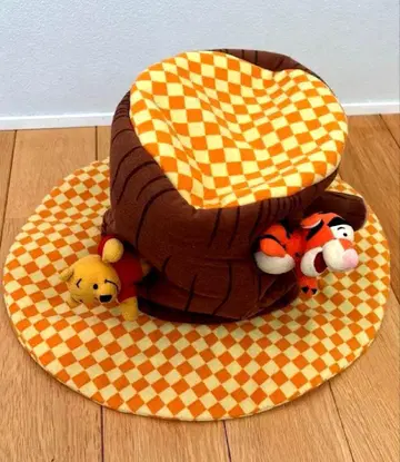 디즈니랜드 푸우와 티거 팬캡 나무 그루터기 모자