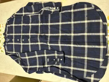 Gymphlex 긴팔 체크 셔츠 T2 네이비