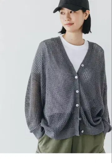 미즈이로 인드 / 메쉬 가디건 북유럽 생활 잡화점