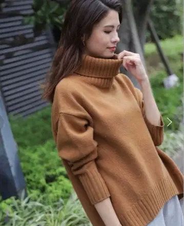 바빌론 니트 터틀넥 양모 캐시미어 혼방 사이즈 38 풀오버