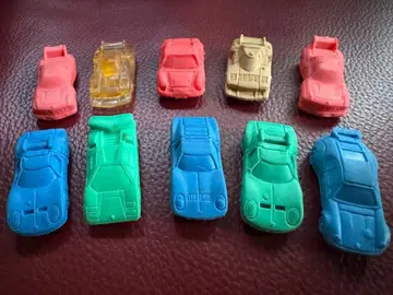 [쇼와 레트로] 슈퍼카 지우개 10대 세트