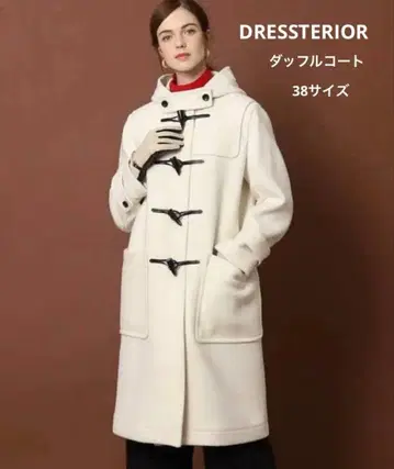 [ DRESSTERIOR ] 아이보리 더플 코트 후드 부착