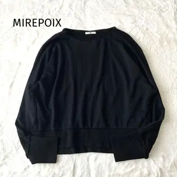 새상품급 MIREPOIX 밀포아 일본제 이소재 도킹 니트 상의