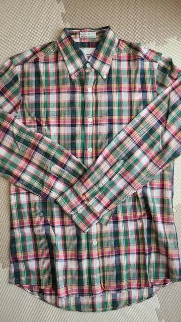 time after time 체크 무늬 버튼 다운 셔츠