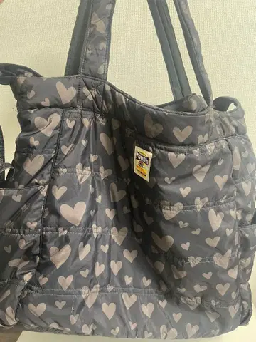 rough 하트 무늬 토트백