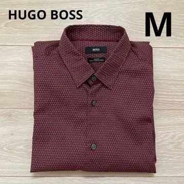 [새상품급] HUGO BOSS 드레스 셔츠 M 슬림핏 와인 레드