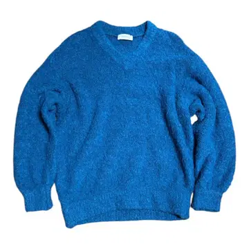 ADAM ET ROPE 파랑 V넥 스웨터