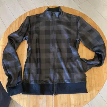 glamb 블랙 계열 체크 집업 저지 사이즈 2