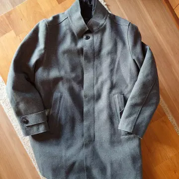 그레이 스탠드 카라 코트