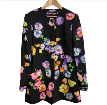 레오나르 꽃무늬 긴팔 자켓 블랙