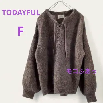 [ TODAYFUL ] 레어 모헤어 혼방 리본 디자인 니트 스웨터