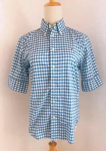 랄프 로렌 몇 회 착용만 한 새상품급 깅엄 체크 버튼 다운 셔츠