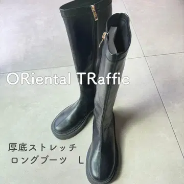 ORiental TRaffic 오리엔탈 트래픽 통굽 롱 부츠